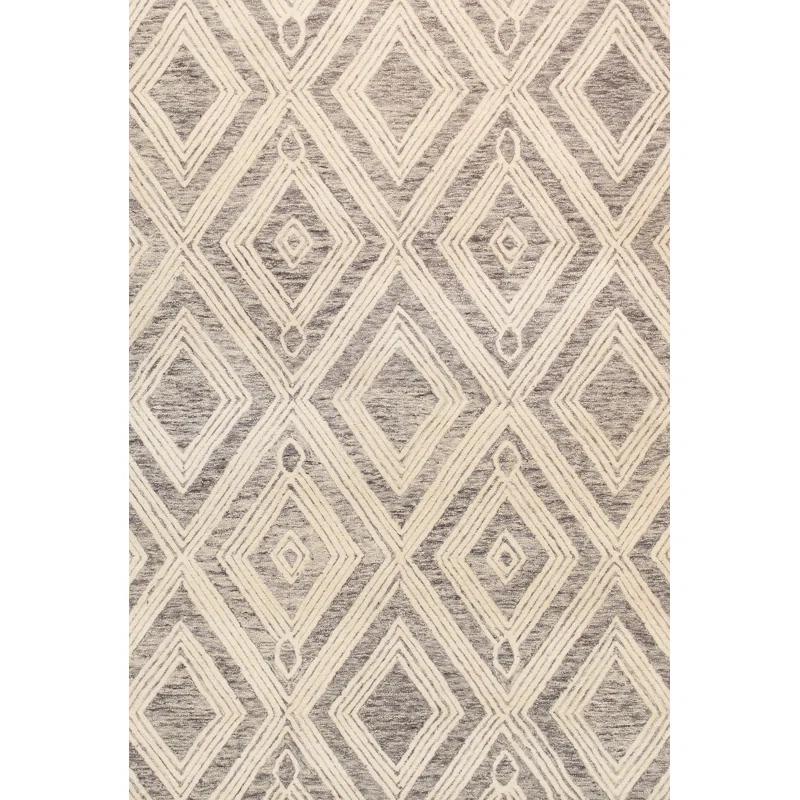 Hand Tufted Viscose Geometric Rug