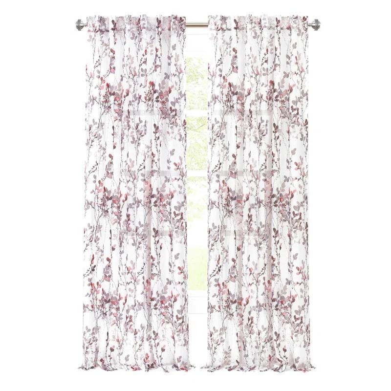 Red Barrel Studio® Molineux Polyester Semi Sheer Curtain Single Panel