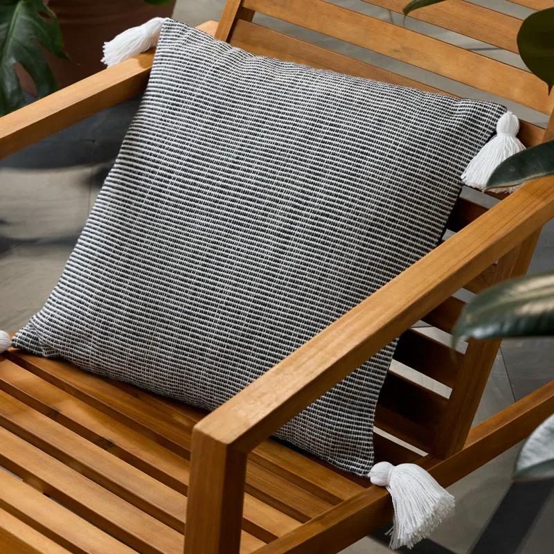 Town & Country Living TOWN & COUNTRY TERRA Alara Ribbed Texture Indoor Outdoor Decorative Pillow 20"x20"