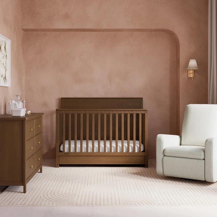 Sasha 5-In-1 Convertible Crib With Drawer