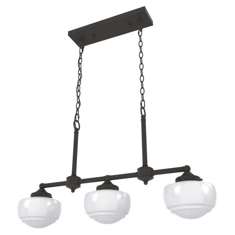 Hunter Fan Hunter Saddle Creek 3 Light Linear Chandelier Ceiling Light Fixture