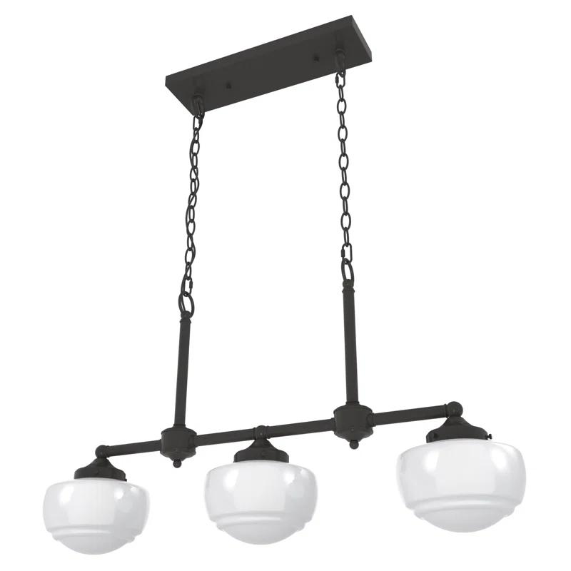 Hunter Fan Hunter Saddle Creek 3 Light Linear Chandelier Ceiling Light Fixture