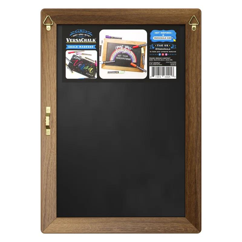 VersaChalk VersaChalk Steel Reversible Mini Magnetic Chalkboard, Up to 2' Size  + Fine Tip White Marker