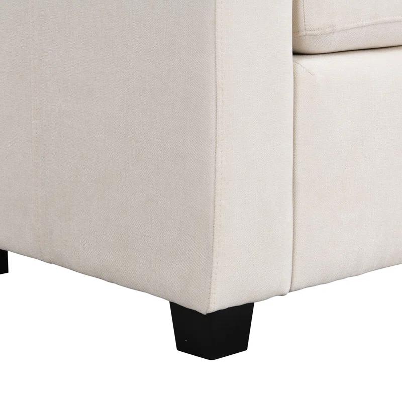 Hokku Designs Modern Sofa 103" Sectional Sofa Couch Sofa Bed U-Shaped Sofa With Two Movable Ottoman Upholstered Sectional