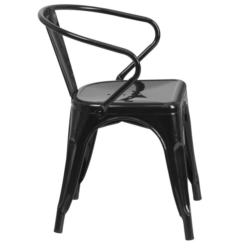 Flash Furniture Hucheson Metal Indoor-Outdoor Chair with Arms