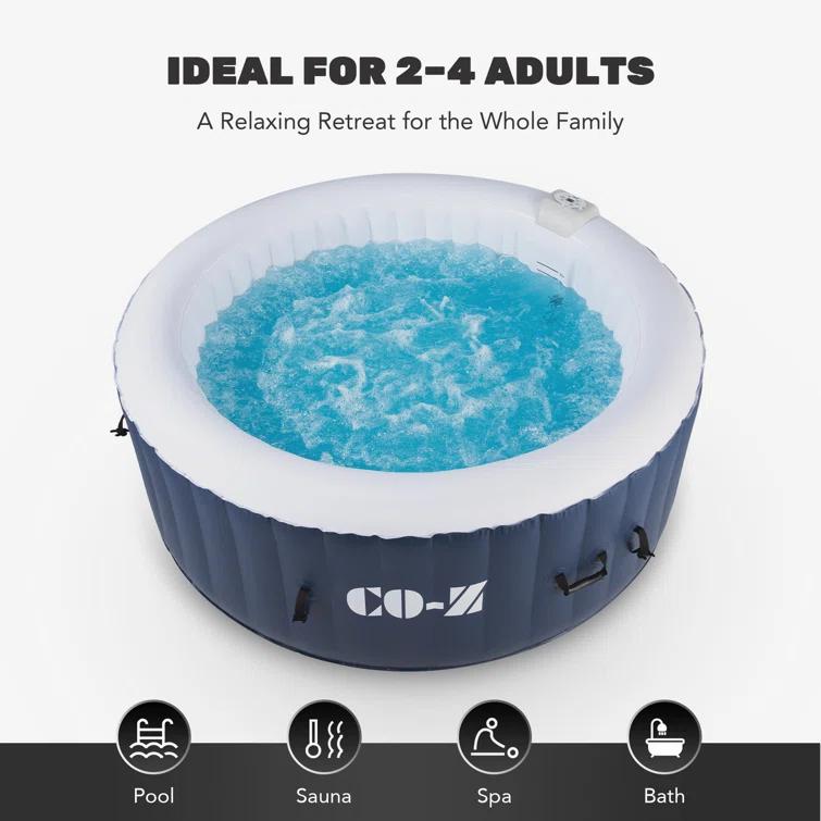 CO-Z 2-4 - Person 120 - Jet Vinyl Inflatable Hot Tub