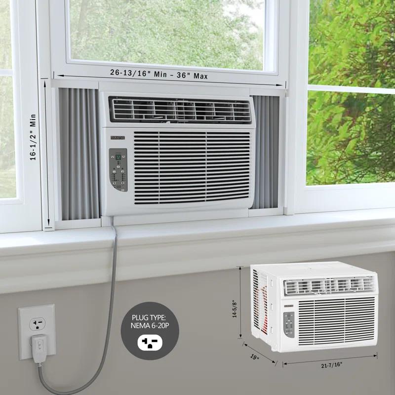 Durastar Durastar 12,000 BTU 230V Window Air Conditioner with 11000 BTU Supplemental Heating and Remote Control