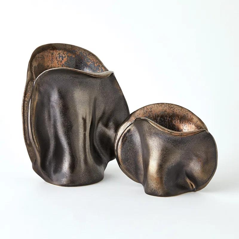 Global Views Bocca Vase-Reactive Bronze-Lg