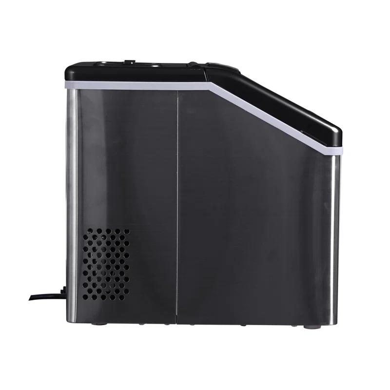 Frigidaire Frigidaire Countertop Stainless Steel Ice Maker with Transparent Window, Clear Ice Cube Maker, 40 lbs.