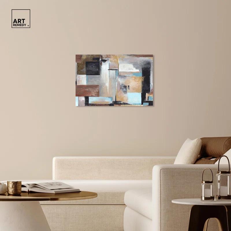 Art Remedy Overlay Canvas Modern Geometric Art by Art Remedy