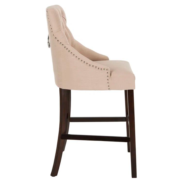 Safavieh Eleni Tufted Wing Back Bar Stool | Wayfair