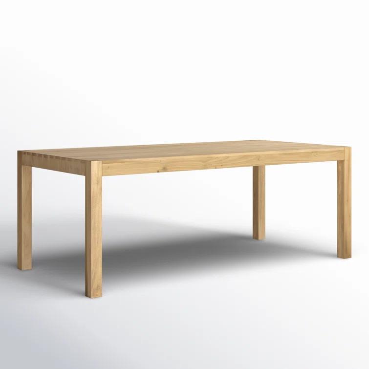 Black Wash Solid Wood Rectangular Dining Table for Eight