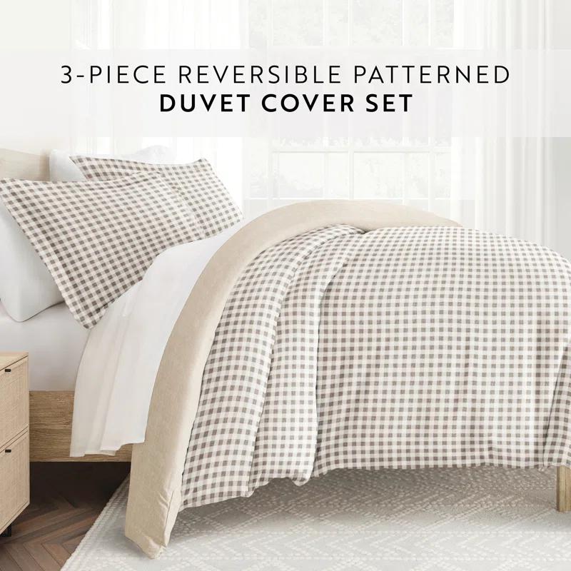 Becky Cameron Patterned Ultra Soft 3 Piece Duvet Cover Set - Serenity