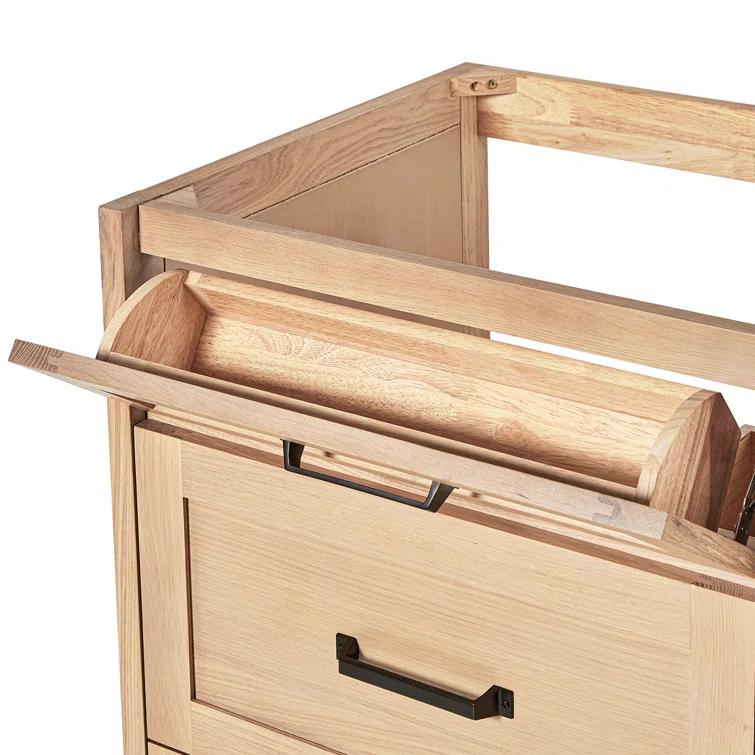 Ariel Bath Ariel Monrow 60 Inch Double Oval Sink Bathroom Vanity With Carrara Quartz Countertop