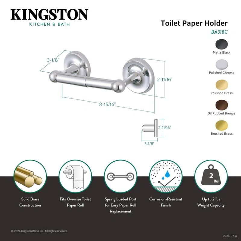 Kingston Brass BA318C Kingston Brass Classic Toilet Paper Holder