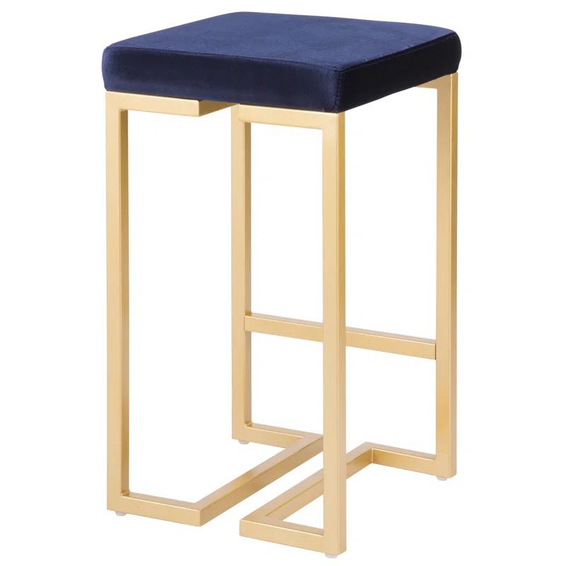 GOODSILO Upholstered Counter Stool with Metal Frame