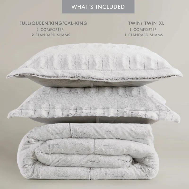 Gia Back Print Long Fur Comforter Mini Set