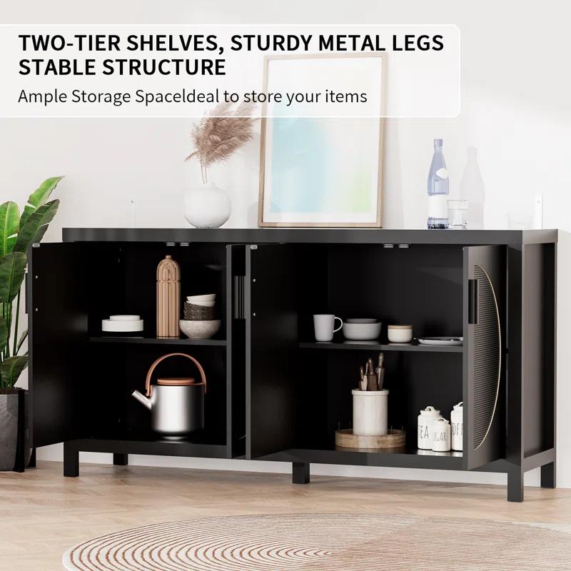 Bay Isle Home™ Buffet Sideboard Cabinets With Storage And Rattan Door