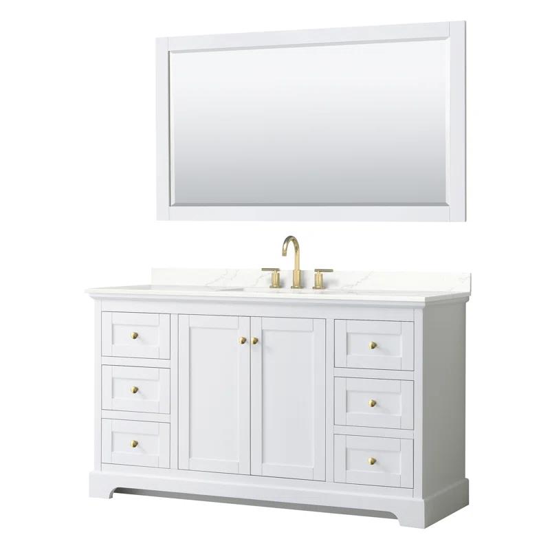 Wyndham Collection Avery 60'' Single Bathroom Vanity with Top
