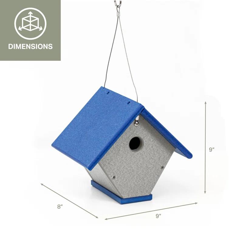 Outdoor Leisure Products 9'' H x 9'' W x 6'' D Hanging No Additional Durability Birdhouse