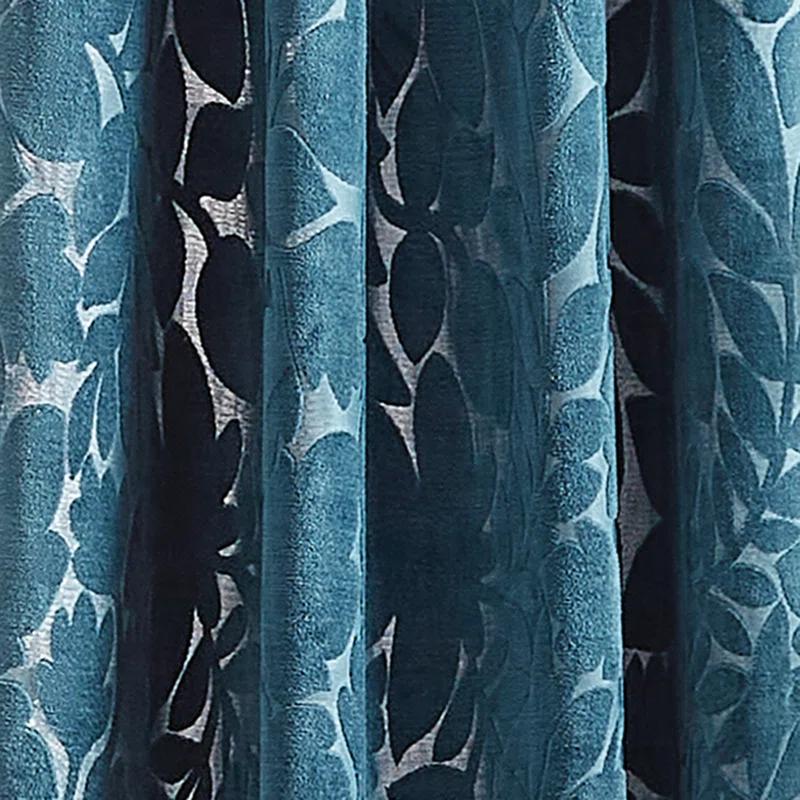 Martha Stewart Martha Stewart Sherwood Velvet Grommet Teal Curtain Panel Pair (Set Of 2) (Set of 2)