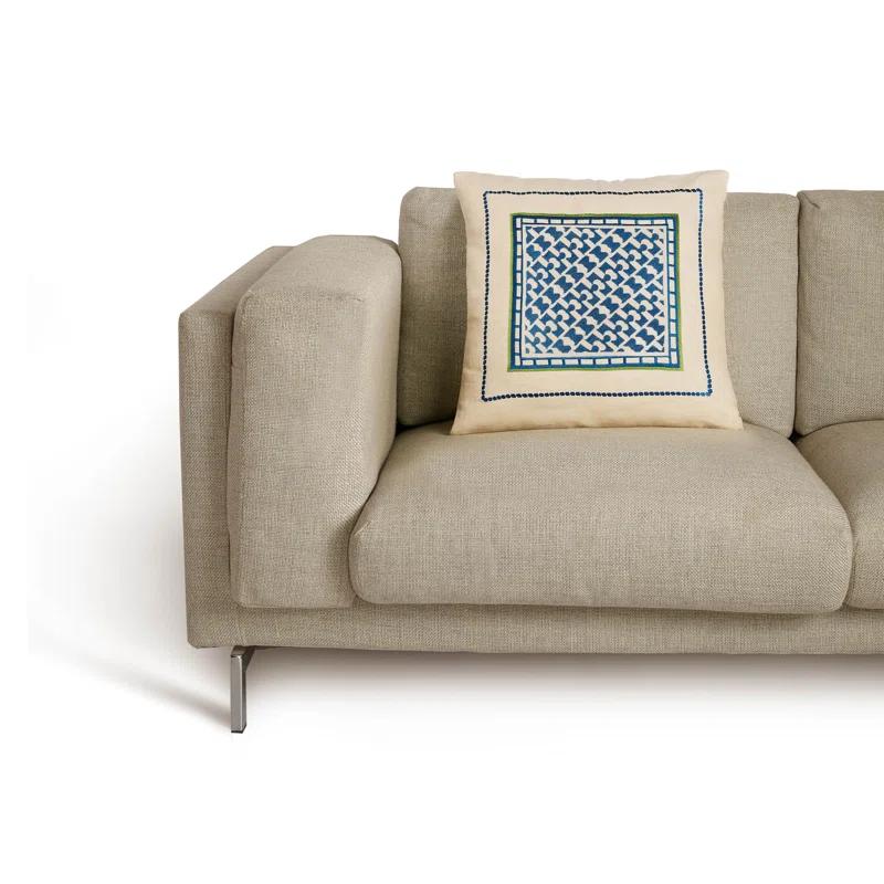 Montecito Embroidered Feather Throw Pillow