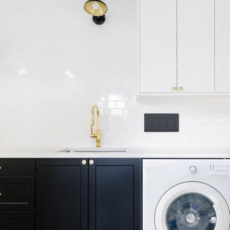 Legrand Radiant 4-Gang Decorator Rocker Screwless Wall Plate