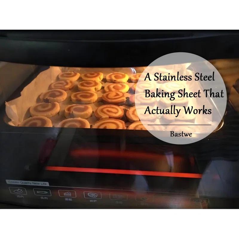 Anadea Baking Sheets Set Of 5, Stainless Steel Baking Pan Tray Cookie Sheet, Size 10 X 8 X 1 Inch, Non Toxic & Healthy, Rust Free & Easy Clean | Wayfair