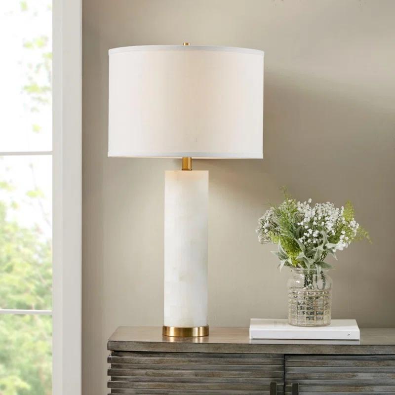 Everly Quinn Alabaster Table Lamp