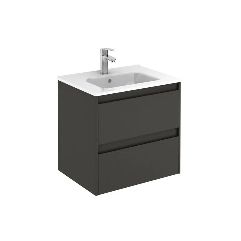 Ambra 23.8'' Single Bathroom Vanity with Ceramic Top