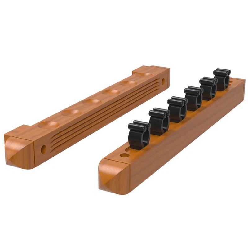 Fat Cat 6-cue Wall Oak Cue Rack