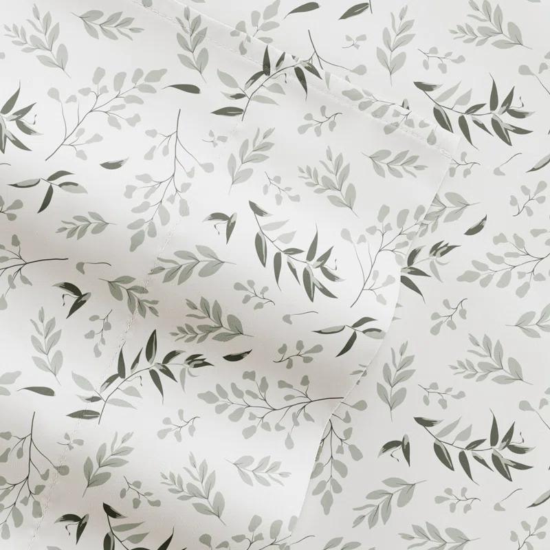 IEnjoy Home 4 Piece Sheet Set Patterned Microfiber Ultra Soft Bedding in Floral Dream