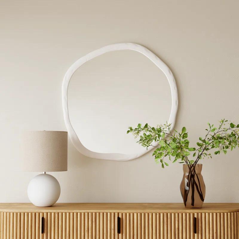 Rogelio Round Mirror - White / Small