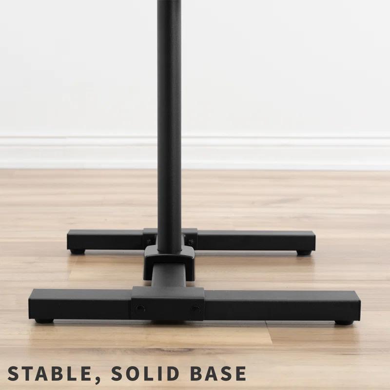 Vivo Black TV Stand with Storage Shelf