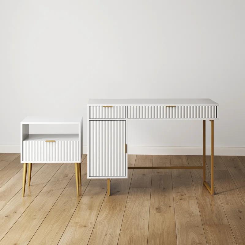 Nathan James 20'' W Metal Nightstand