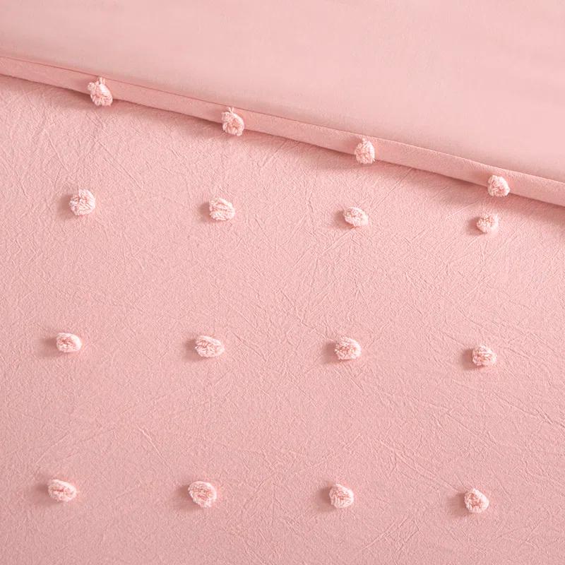 Callie Cotton Jacquard Pom Pom Comforter Set