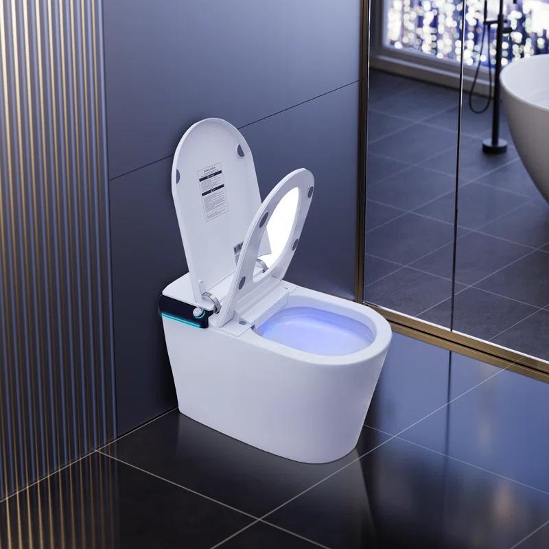 CASAINC CA-MT018U1 Smart Tankless Bidet Toilet,Elongated Heated Seat,Auto Open/Close,Warm Wash/Dryer,Foot Sensor Flush
