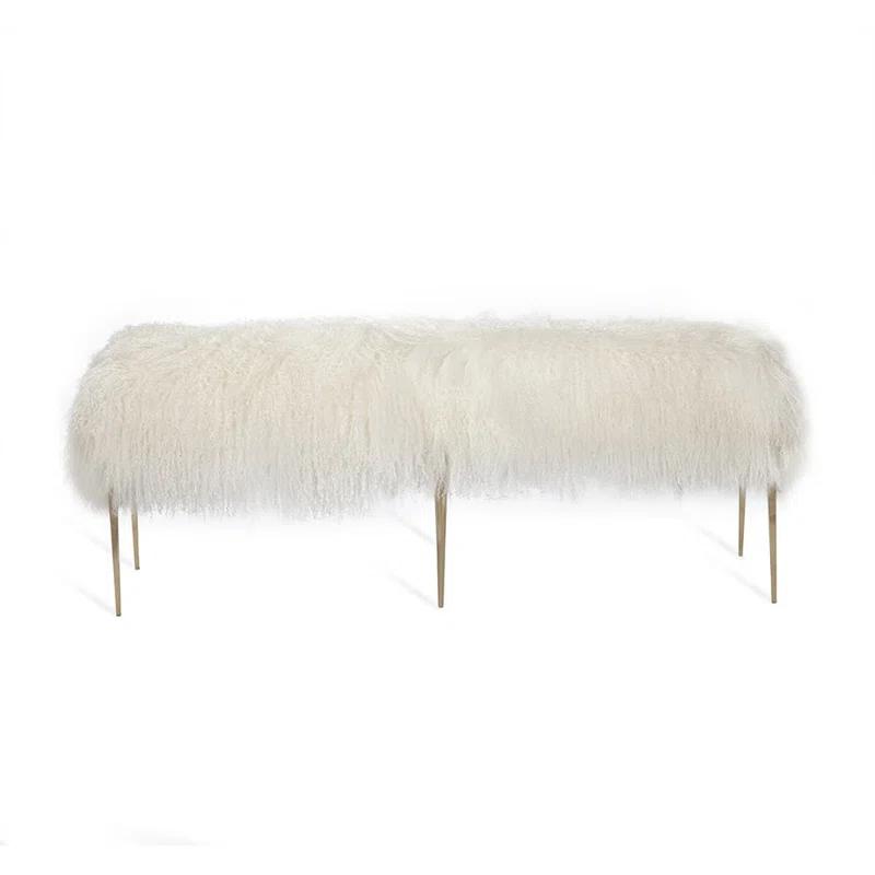 Stiletto Wool Upholstered Bench