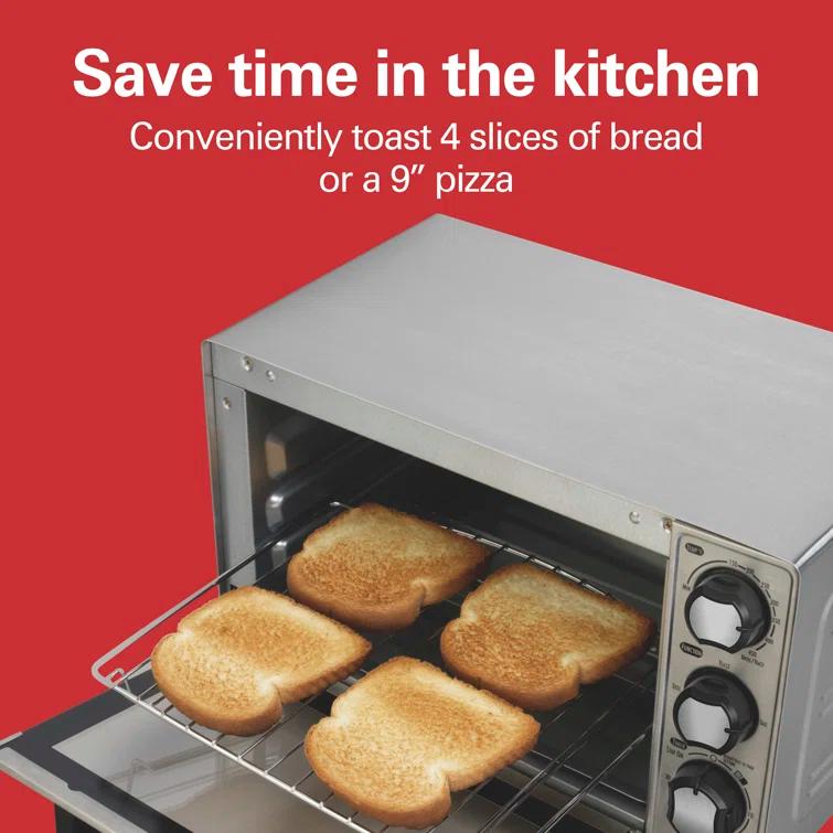 Hamilton Beach® Large 4-Slice Countertop Toaster Oven & Pizza Maker & Reviews | Wayfair