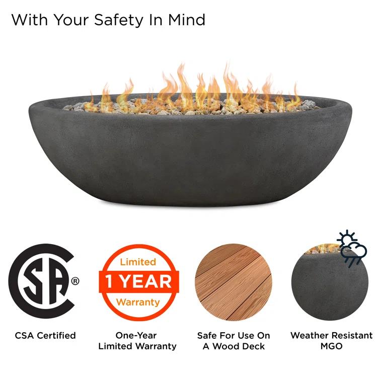 Fernanda Fire Bowl - Shale / Round