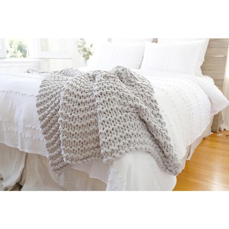 Finn Throw by Pom Pom at Home - Silver