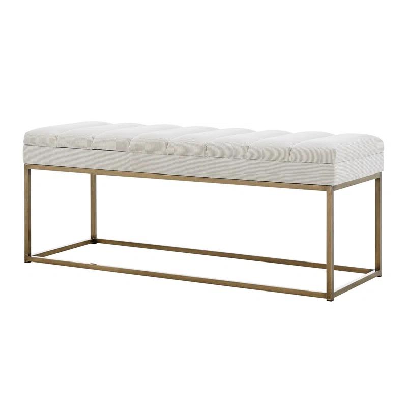 Everly Quinn Georgenia Polyester Upholstered Bench