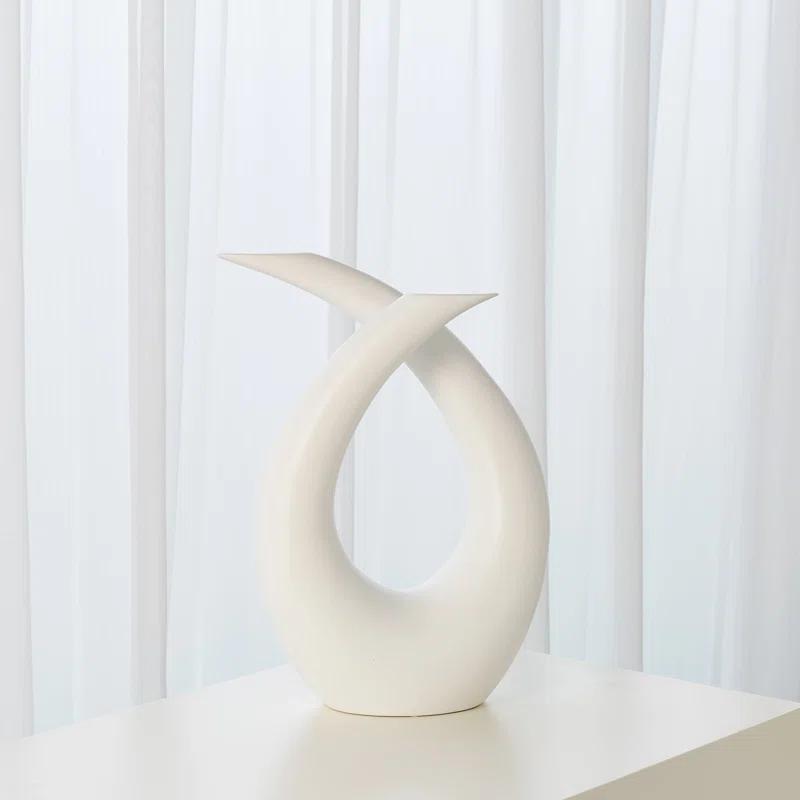 Global Views Loop Sculpture-Matte White