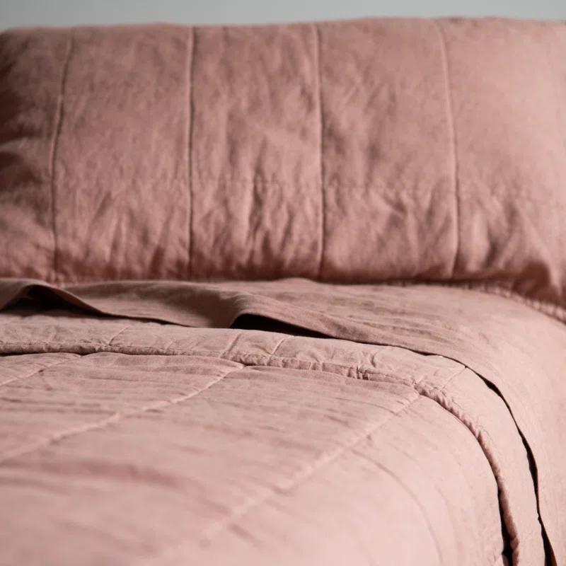 French Linen Box Stitch Quilt & Sham Set