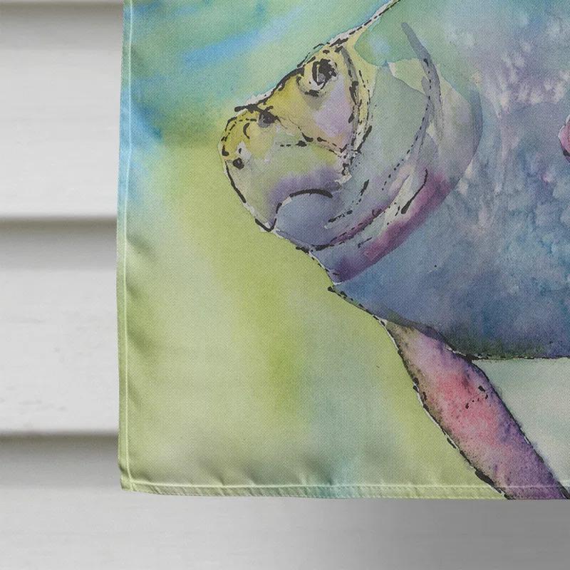 Caroline's Treasures Manatee Double Sided 40'' H x 28'' W Polyester Animal House Flag