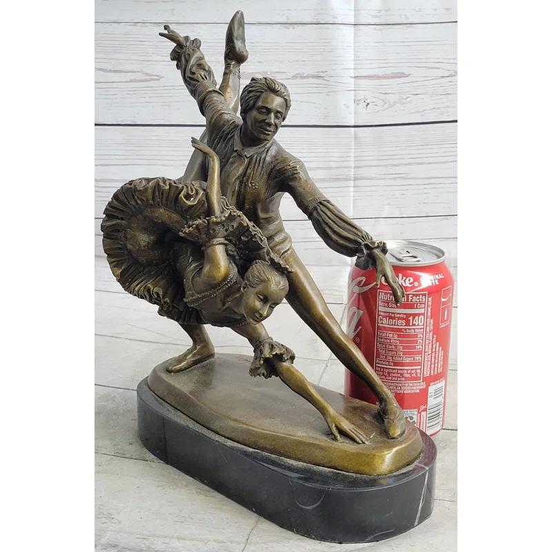 Avinoam Two Russian Ballerinas Ballet Dancers Bronze Sculpture Statue Figure Figurine By Aldo Vitaleh