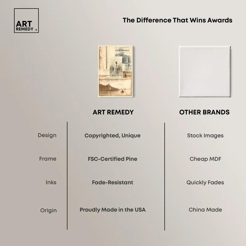 Art Remedy A Trompe l oeil Collage Canvas Nude Portrait Wall Art by Art Remedy