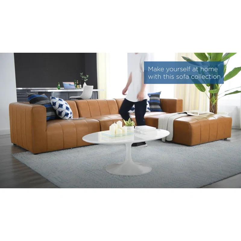 Modway Bartlett Vegan Leather Vegan Leather 4-Piece Sectional Sofa by Modway