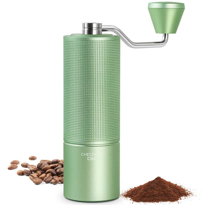 APPENIN WINTER PARK CORP Chestnut C3 ESP Manual Coffee Grinder, Hand Coffee Grinder With Internal Adjustable Grind Setting, Stainless Steel S2C Conical Burr Coffee Grinder, For Espresso To French Press - Green