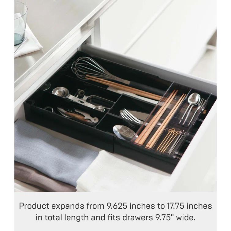 Tower Yamazaki Home Expandable Cutlery Drawer Organizer, Kitchen Storage Tray, Plastic, Expandable